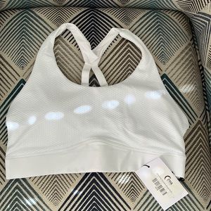 Zyia Active White Polka Adjustable Strappy Bra